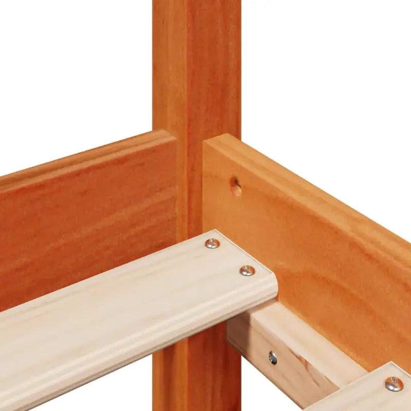 Boekenkastbed van massief grenenhout met optimale totale afmetingen - Bedden & bedframes