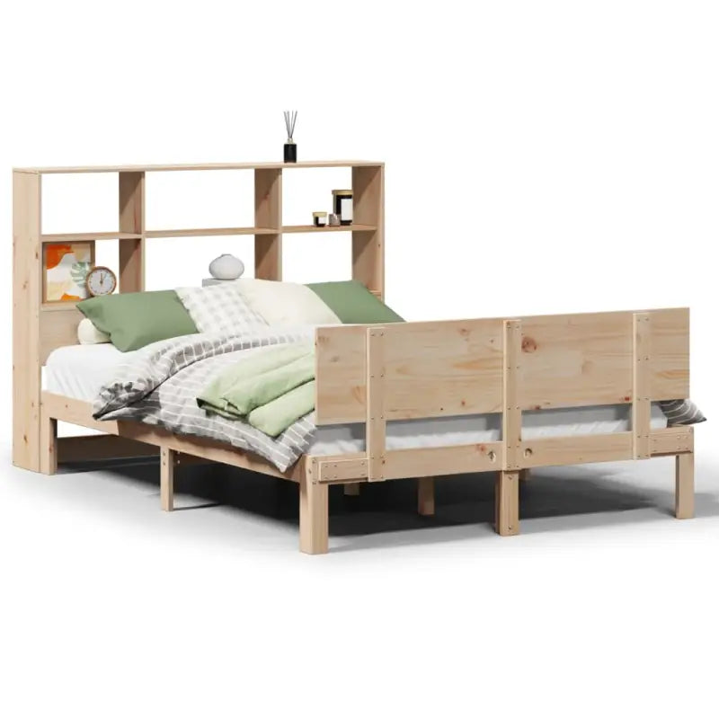 Boekenkastbed van massief grenenhout met optimale totale afmetingen - Bedden & bedframes