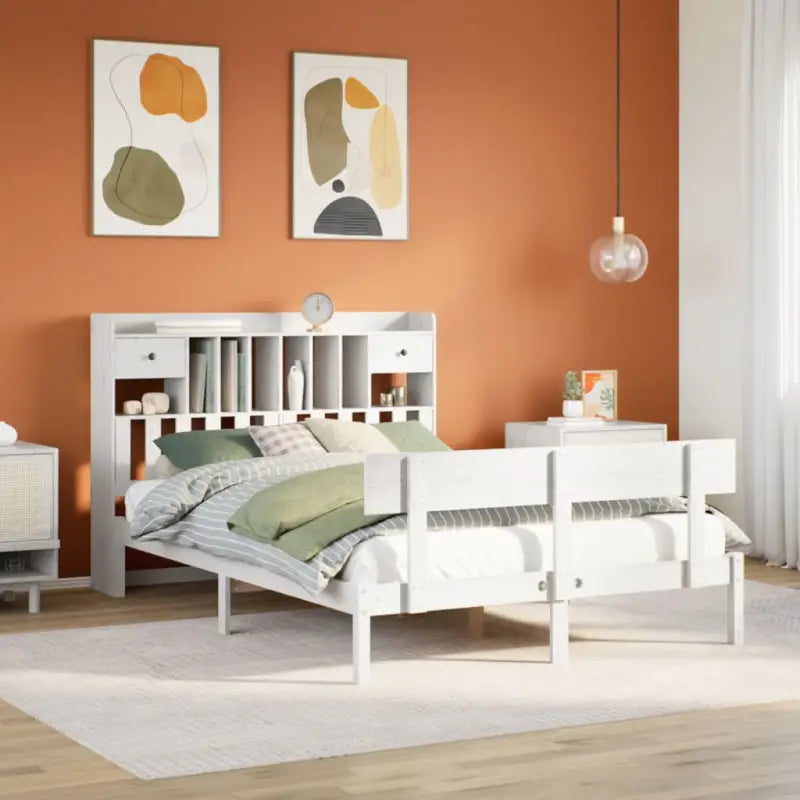 Boekenkastbed van massief grenenhout met optimale totale afmetingen - Bedden & bedframes
