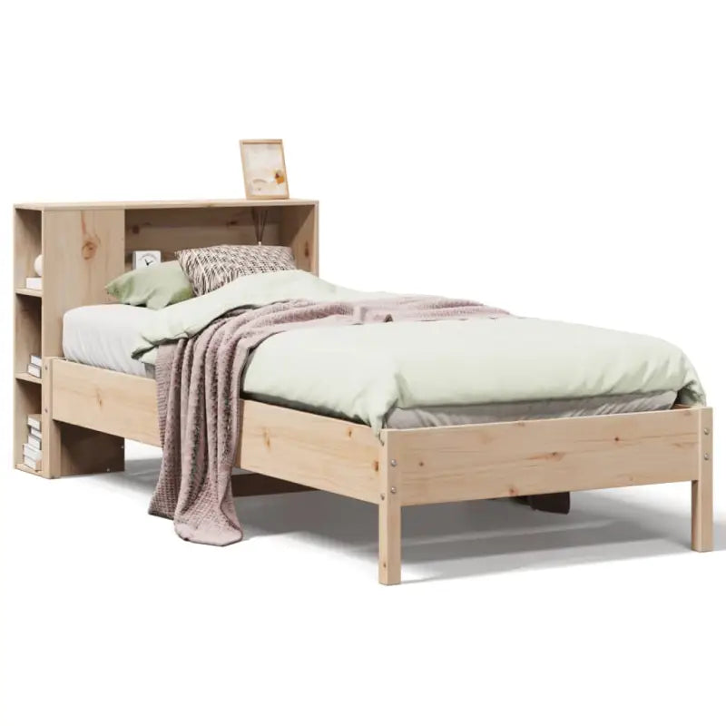 Boekenkastbed van massief grenenhout met optimale totale afmetingen - Bedden & bedframes