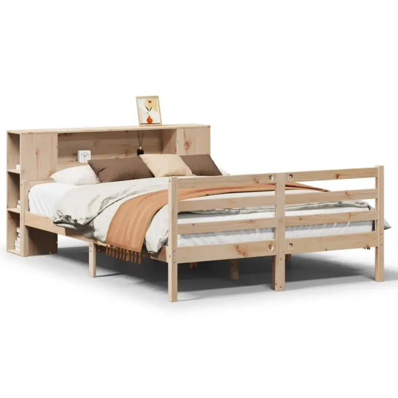 Boekenkastbed van massief grenenhout met perfecte totale afmetingen - Bedden & bedframes