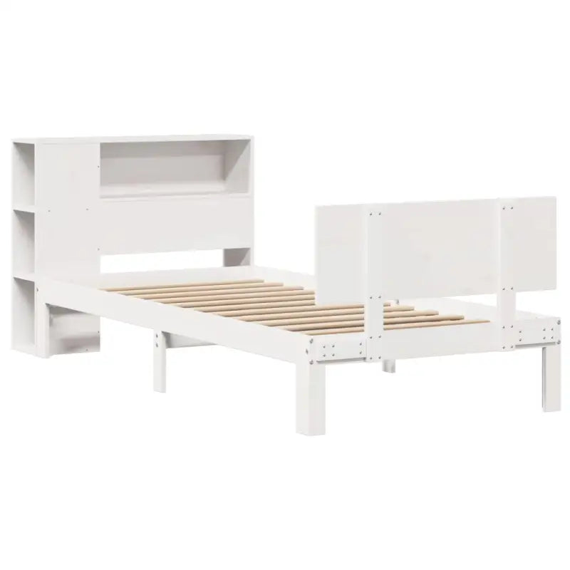 Boekenkastbed van massief grenenhout met ruime totale afmetingen - Bedden & bedframes
