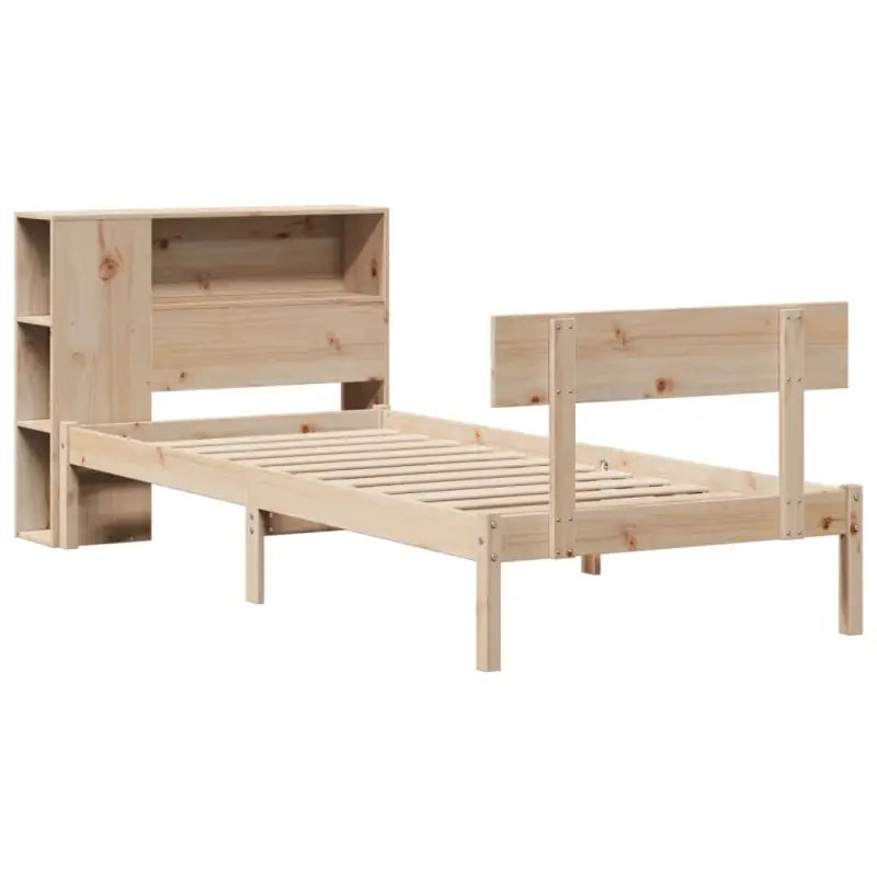 Boekenkastbed van massief grenenhout met ruime totale afmetingen - Bedden & bedframes