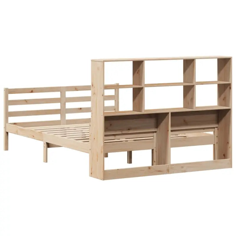 Boekenkastbed van massief grenenhout met ruime totale afmetingen - Bedden & bedframes
