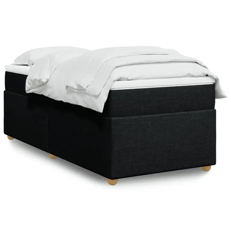Boxspring met ademend vermogen en duurzaam zwart materiaal - Zwart / 100 x 200 cm - Bedden & bedframes