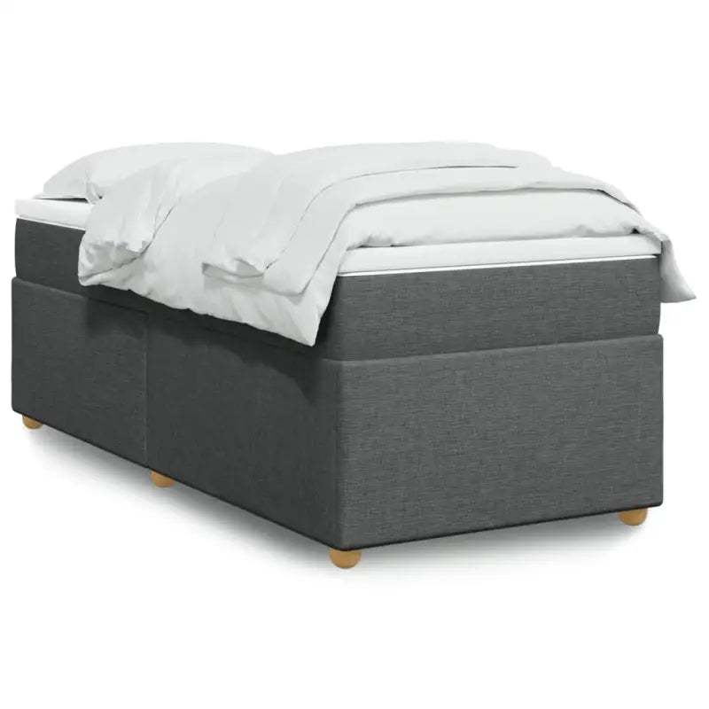 Boxspring met ademend vermogen en duurzaam zwart materiaal - Donkergrijs / 100 x 200 cm - Bedden & bedframes