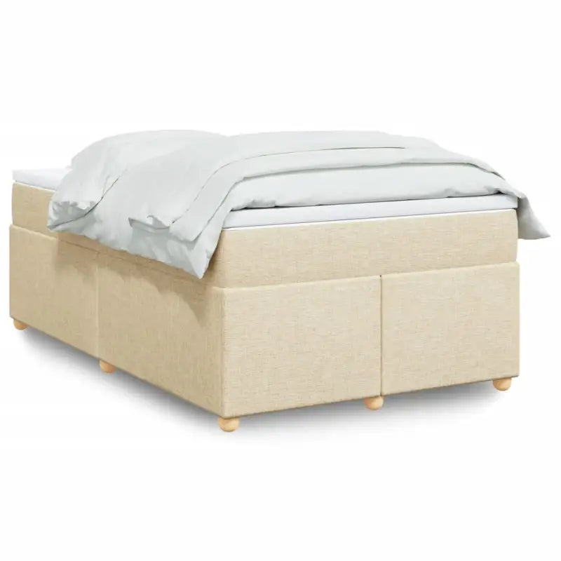 Boxspring met ademend vermogen en duurzaam zwart materiaal - Crème / 120 x 190 cm - Bedden & bedframes