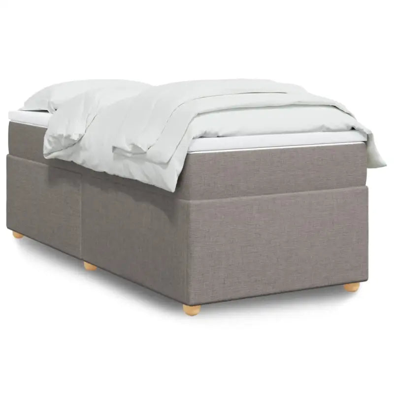 Boxspring met ademend vermogen en duurzaam zwart materiaal - Taupe / 80 x 200 cm - Bedden & bedframes