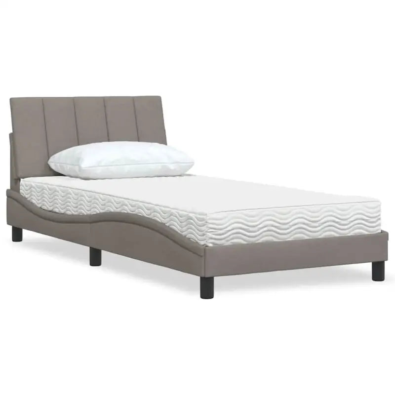 Boxspring nodig slaapcomfort met ademend vermogen en hanko montage vereist - Taupe / 100 x 200 cm - Bedden & bedframes