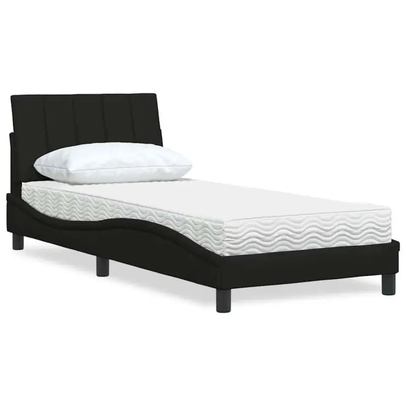 Boxspring nodig slaapcomfort met ademend vermogen en hanko montage vereist - Zwart / 90 x 190 cm - Bedden & bedframes