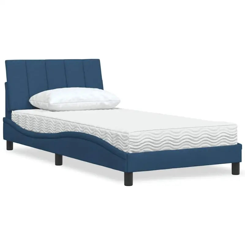 Boxspring nodig slaapcomfort met ademend vermogen en hanko montage vereist - Blauw / 100 x 200 cm - Bedden & bedframes