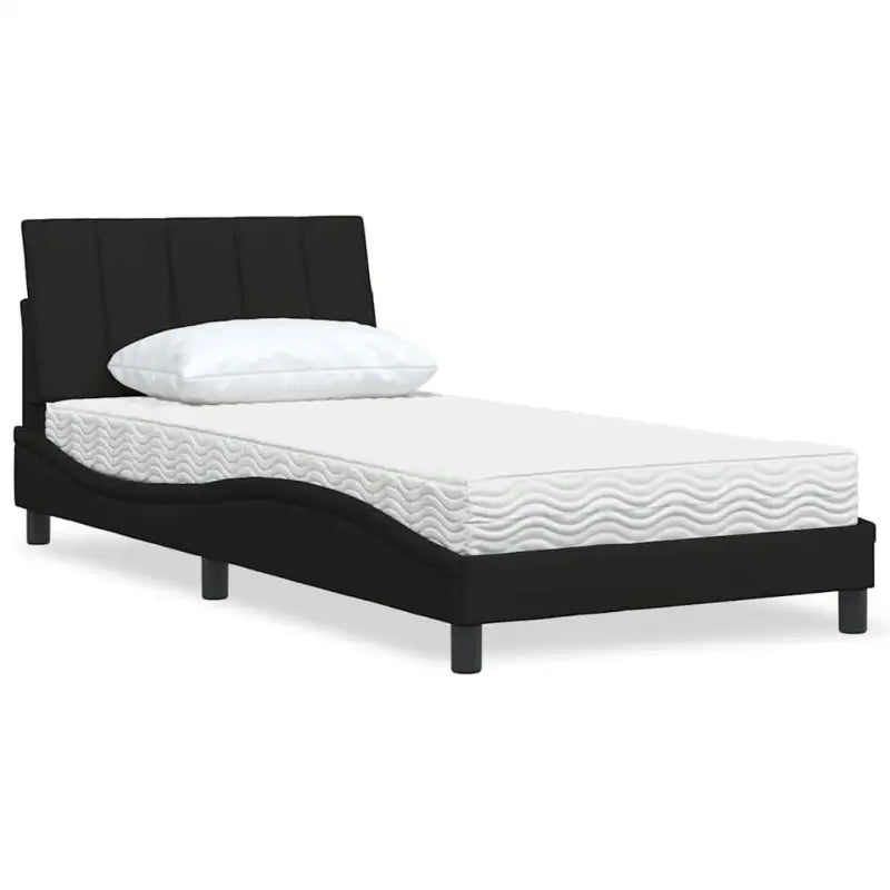 Boxspring nodig slaapcomfort met ademend vermogen en hanko montage vereist - Zwart / 100 x 200 cm - Bedden & bedframes
