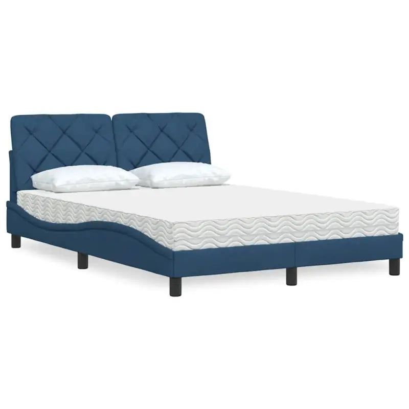 Boxspring nodig voor optimaal slaapcomfort met ademend vermogen - Blauw / 140 x 200 cm - Bedden & bedframes