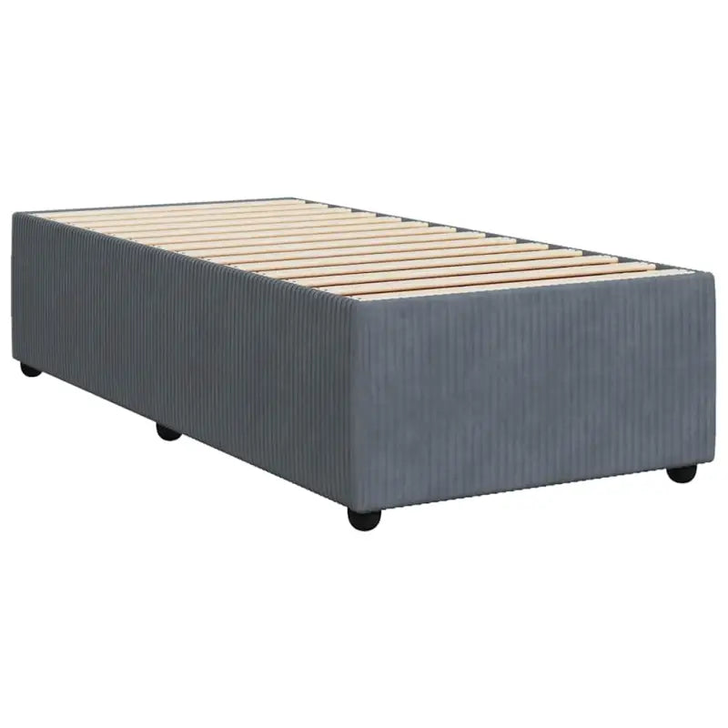Boxspringbed in donkergrijs materiaal met zachte vulling voor rustgevende nachtrust - Bedden & bedframes