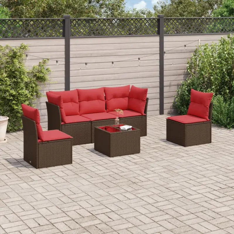 Bruin materiaal loungeset van gepoedercoat staal met ideale afmetingen - Tuinsets