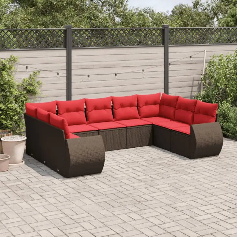 Bruine loungeset met gepoedercoat staal en waterdichte tas voor buiten - Bruin / Zonder tafel - Tuinsets