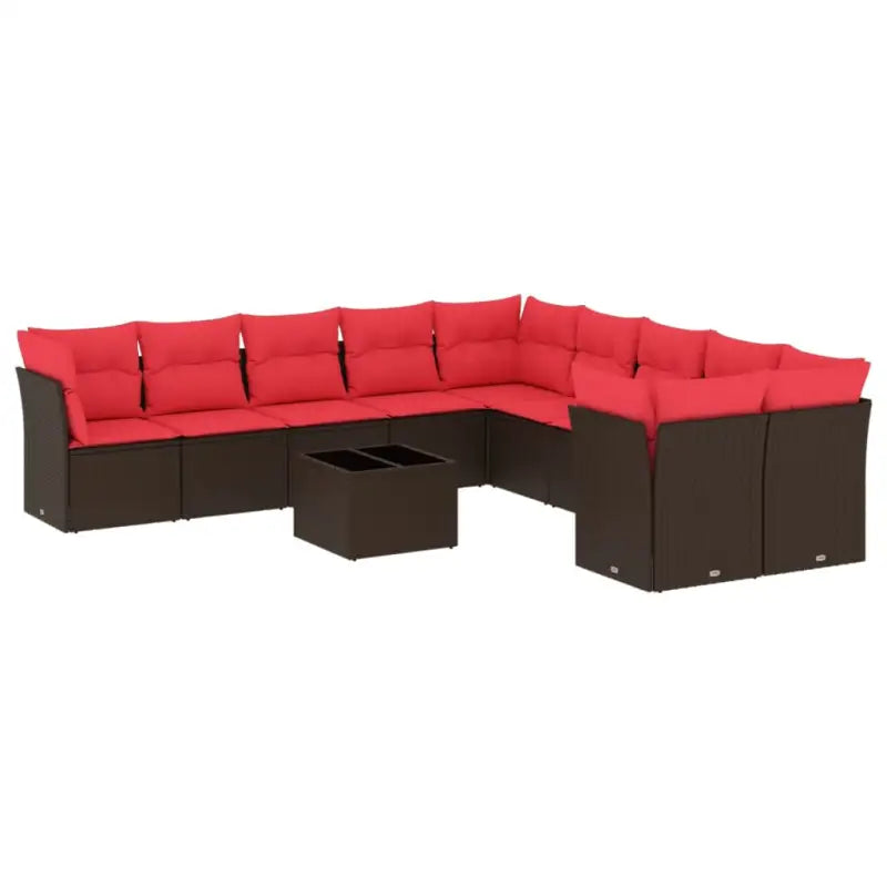 Bruine tuin Lounge Set met gepoedercoat staal en waterdichte tas - Tuinsets