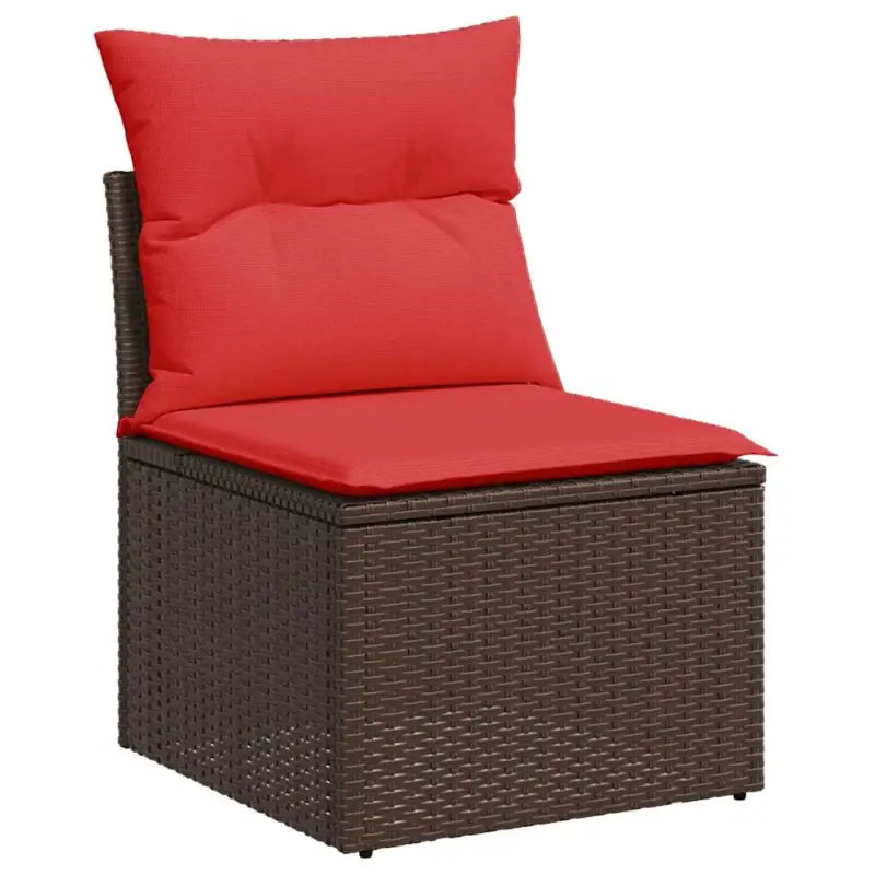 Bruine tuin loungeset met gepoedercoat staal en waterdichte tas - Bruin / met opbergruimte - Tuinsets