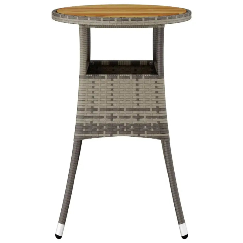 Buitentafel met poly rattan en massief acaciahout voor tuin of patio - Tuintafels