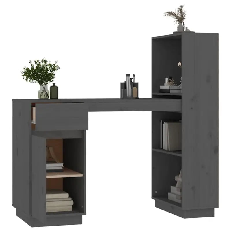 Bureau van massief grenenhout met decoratieve en praktische functies - Bureaus
