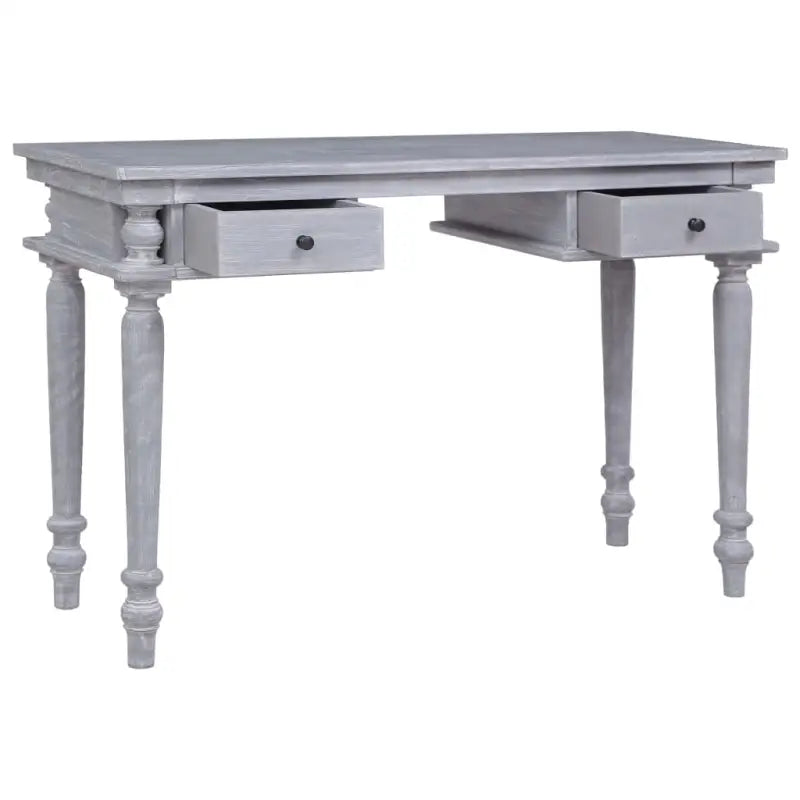 Bureau van massief mahoniehout met greywash afwerking voor een stijlvolle uitstraling - Bureaus