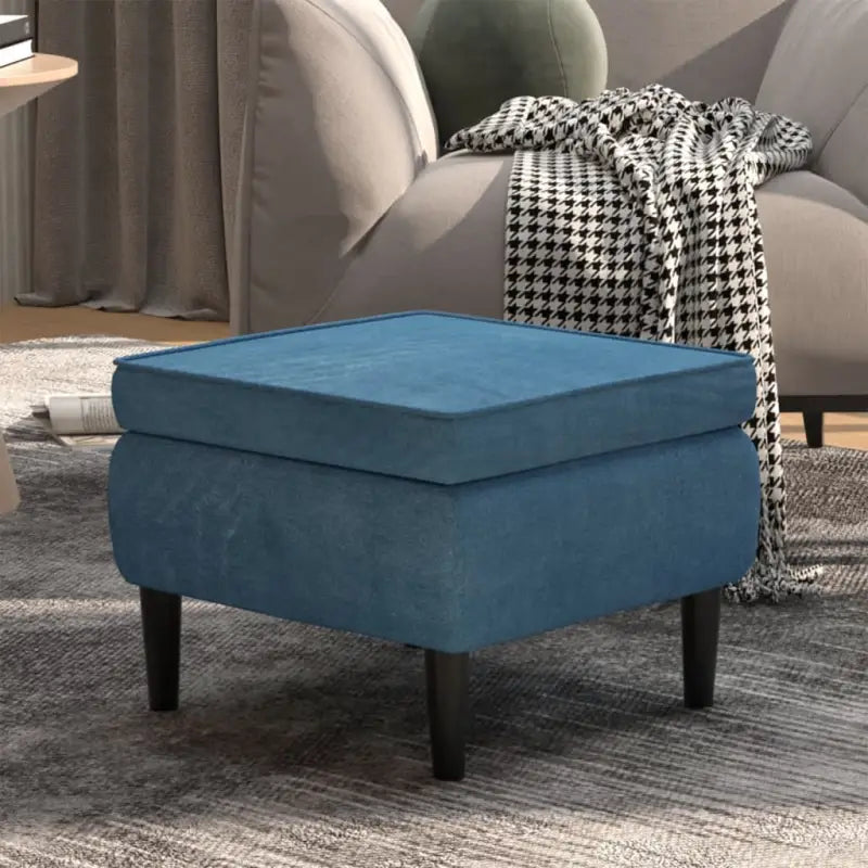 Charmante kruk met houten poten voor stijl en comfort in huis - Blauw / 1 - Klapstoelen & krukken