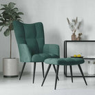 Chique en modern relaxfauteuil met blokpatroon - Donkergroen / 1 / Met voetensteun - Fauteuils & Relaxfauteuils