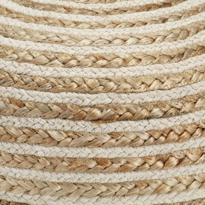 Chique poef met jute koorden voor een ontspannen interieur - Poefs