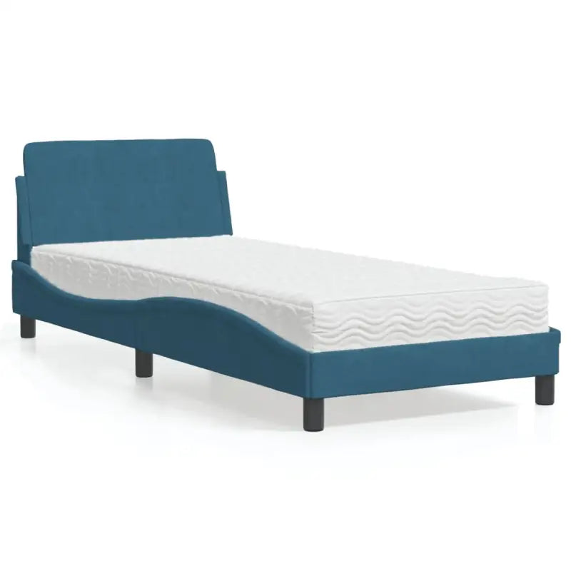 Comfortabel bed met multiplex lattenbodem en 22d PU-schuim voor optimale nachtrust - Blauw / 80 x 200 cm - Bedden &