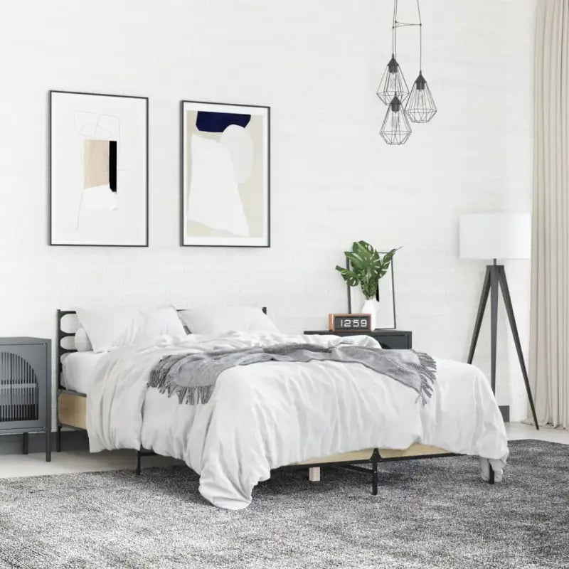 Comfortabel bedframe van bewerkt hout voor elke slaapkamer - Sonoma eiken / 120 x 190 cm - Bedden & bedframes