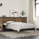 Comfortabel bedframe van bewerkt hout voor elke slaapkamer - Zwart / 90 x 190 cm - Bedden & bedframes