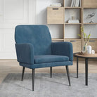 Comfortabele fluwelen relaxfauteuil voor ultiem ontspanning Gevoel - Blauw / 1 - Fauteuils & Relaxfauteuils