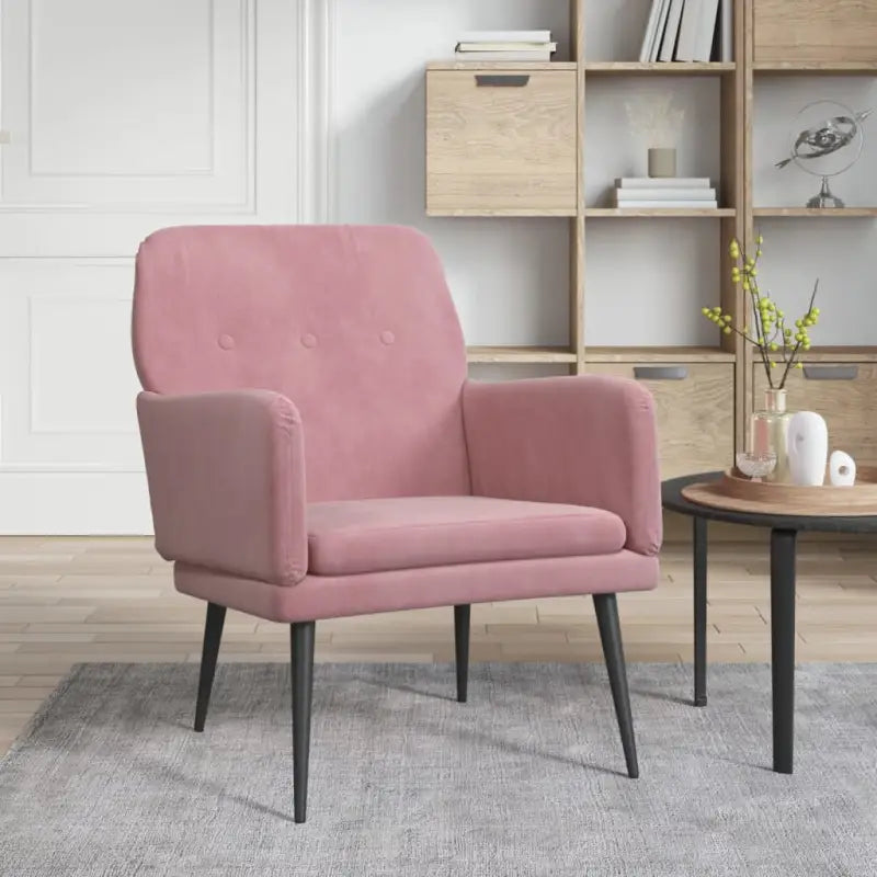 Comfortabele fluwelen relaxfauteuil voor ultiem ontspanning Gevoel - Roze / 1 - Fauteuils & Relaxfauteuils