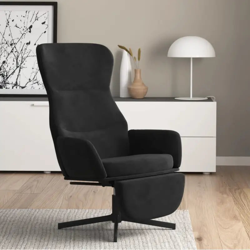 Comfortabele relaxstoel met voetensteun voor ontspanning - Zwart / 1 / Met voetensteun - Fauteuils & Relaxfauteuils