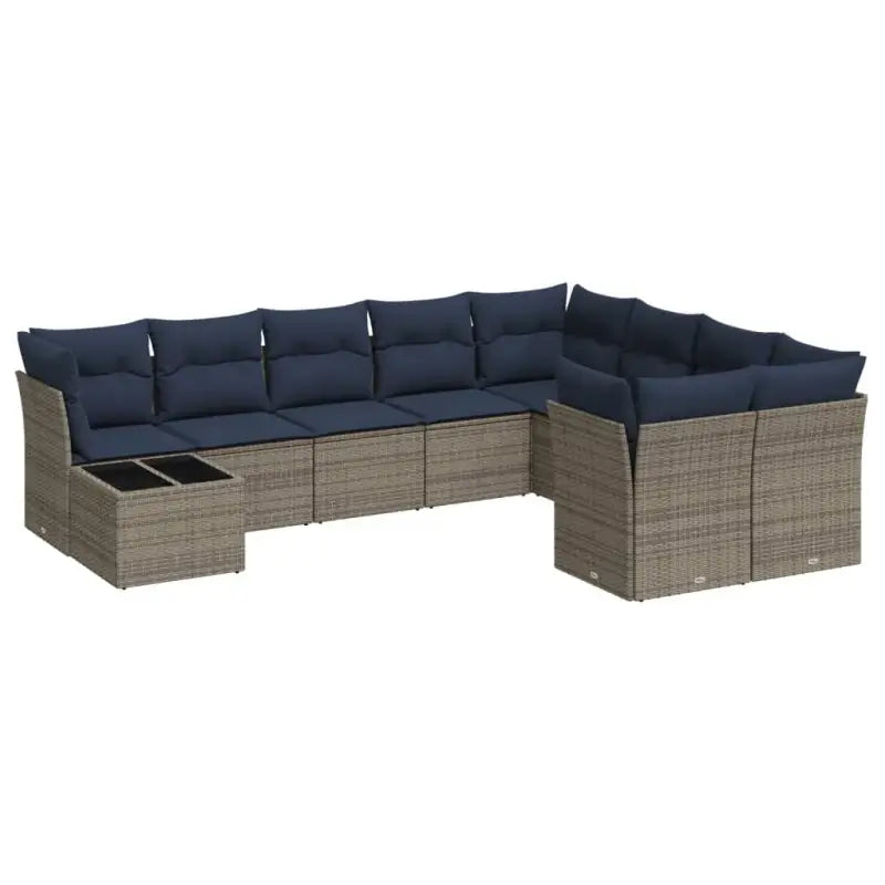 Comfortabele tuin loungeset in grijs materiaal en gepoedercoat staal - Tuinsets