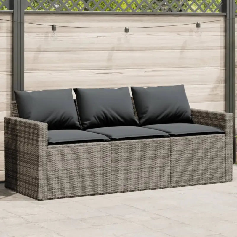 Comfortabele tuinbank van poly rattan met wasbare hoes - grijs en donkergrijs / 1 - Loungebanken