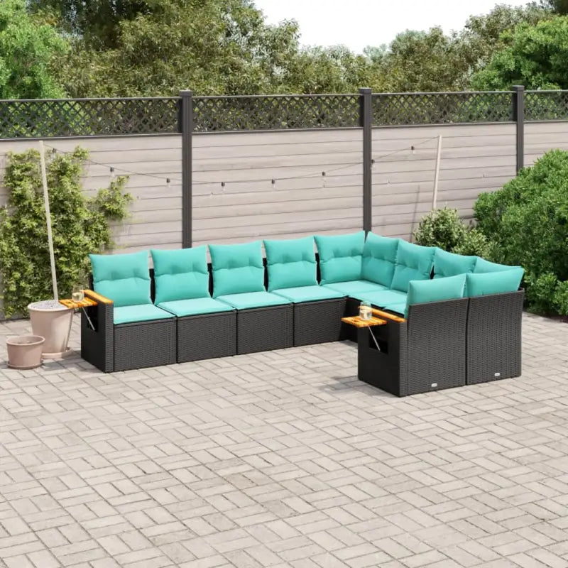 Comfortabele tuinset in grijs materiaal met gepoedercoat staal - Zwart / Zonder tafel - Tuinsets
