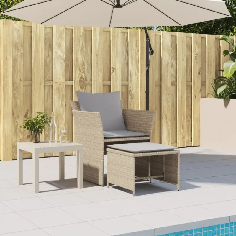 Comfortabele tuinstoel met poly rattan en zachte materiaal vulling - Tuinsets