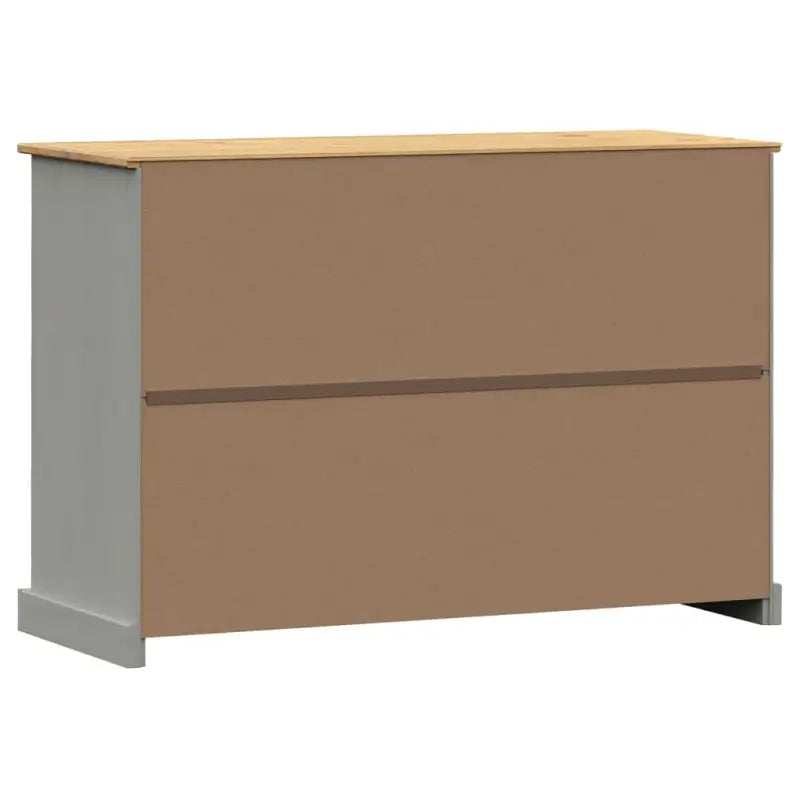 Compact dressoir met massief grenenhout en metalen handgrepen - Dressoirs & buffetkasten