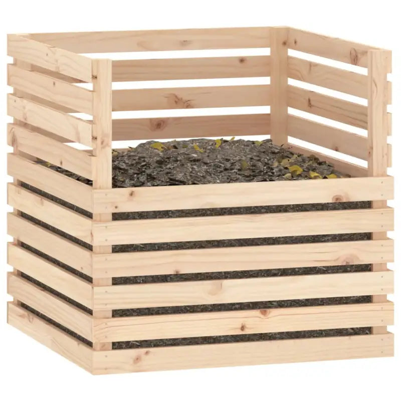 Compostbak met grote inhoud van massief grenenhout - Compostbakken