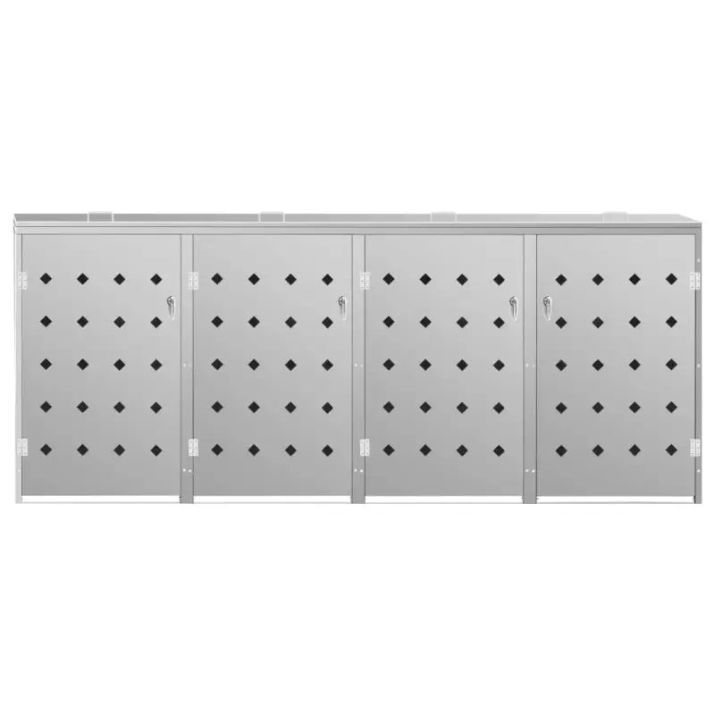 Containerberging voor afvalcontainer met handige ventilatieopeningen in roestvrij staal - Containerbergingen