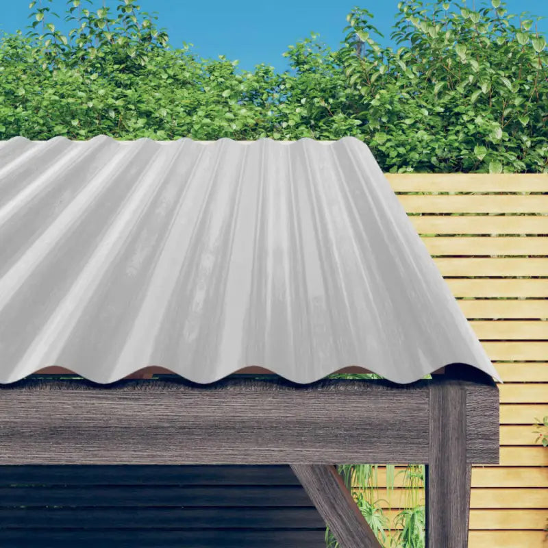 Dakshingles en pannen van gepoedercoat staal voor buitengebruik - Zilver / 100 x 36 cm / 12 - Dakshingles en -pannen