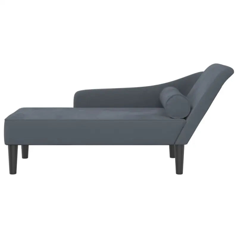Darkgrijs materiaal chaise longue voor ultiem comfort en ontspanning - Chaises longues