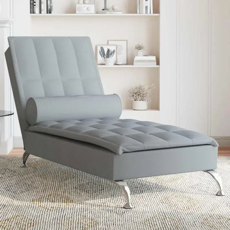 Decoratieve massage chaise longue voor een gezellige interieurvoetnoot - Lichtgrijs / 1 - Chaises longues