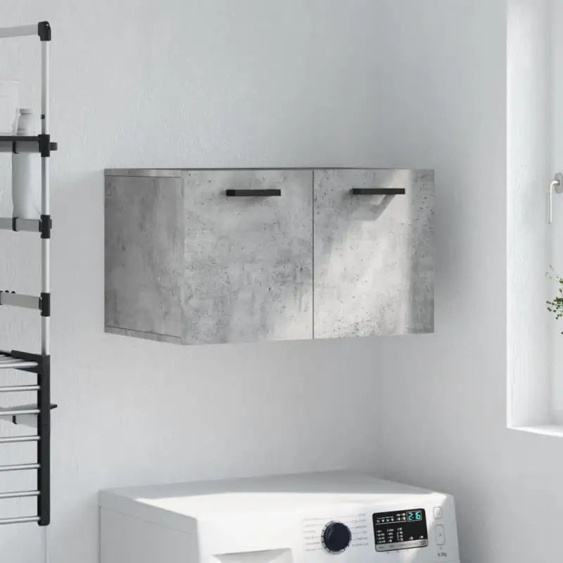 Decoratieve wandkast van bewerkt hout voor binnen en opbergruimte - Betongrijs / 60 x 36.5 x 35 cm / 1 - Opbergkasten &