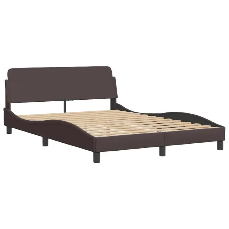 Donkerbruin bedframe met ademend vermogen en comfortabel polyesterstof - Bedden & bedframes