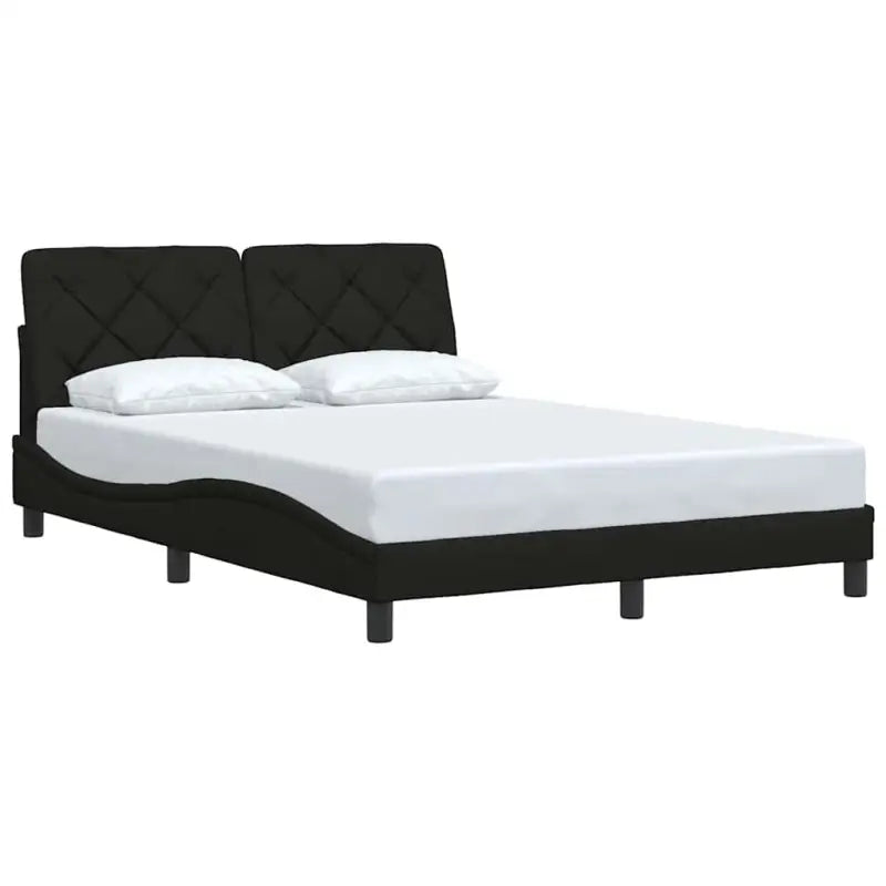 Donkerbruin bedframe met ademend vermogen en comfortabel polyesterstof - Zwart / 120 x 200 cm - Bedden & bedframes