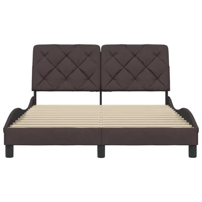 Donkerbruin bedframe met ademend vermogen en comfortabel polyesterstof - Bedden & bedframes