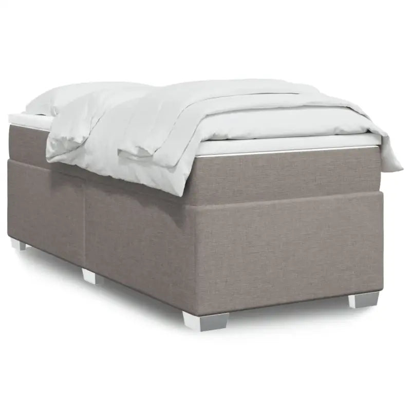 Donkerbruin boxspringbed met ademend vermogen en zachte materiaal vulling - Taupe / 90 x 200 cm - Bedden & bedframes