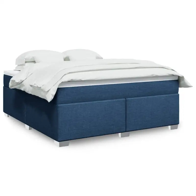 Donkerbruin boxspringbed met ademend vermogen en zachte materiaal vulling - Blauw / 180 x 200 cm - Bedden & bedframes